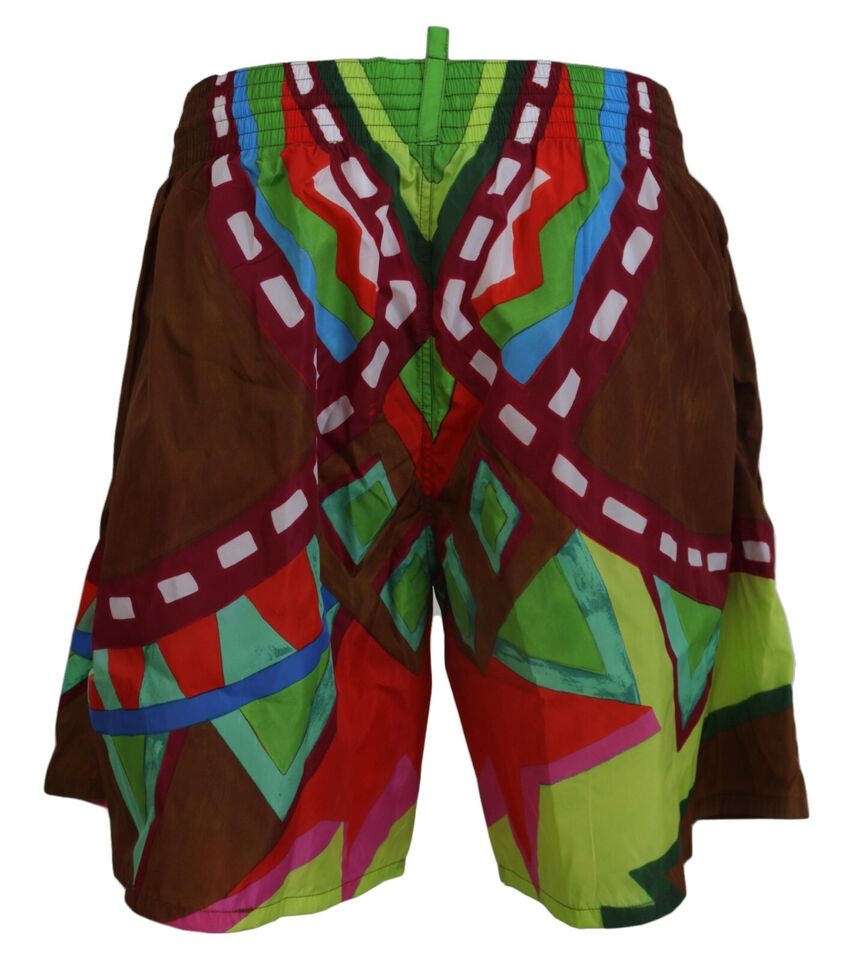 Dsquared² Multicolor Printed Men Beachwear Swimwear Short Dsquared²