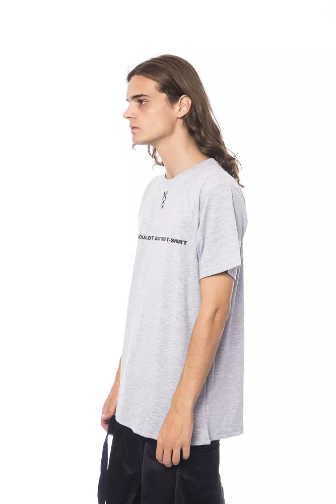 Nicolo Tonetto Gray Cotton T-Shirt - Luxe & Glitz