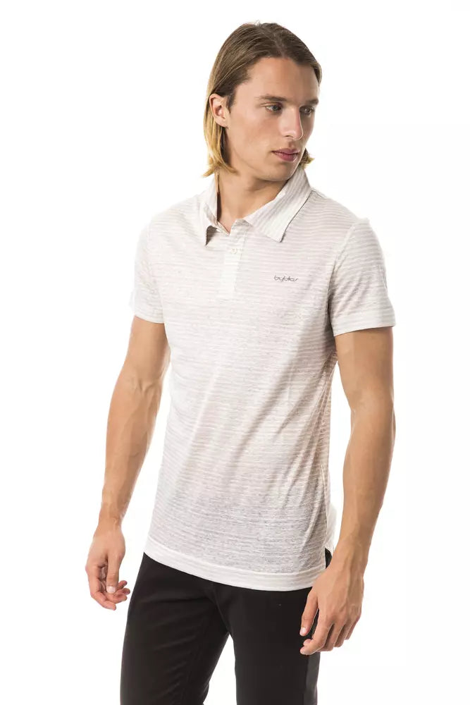 BYBLOS Beige Linen Polo Shirt - Luxe & Glitz