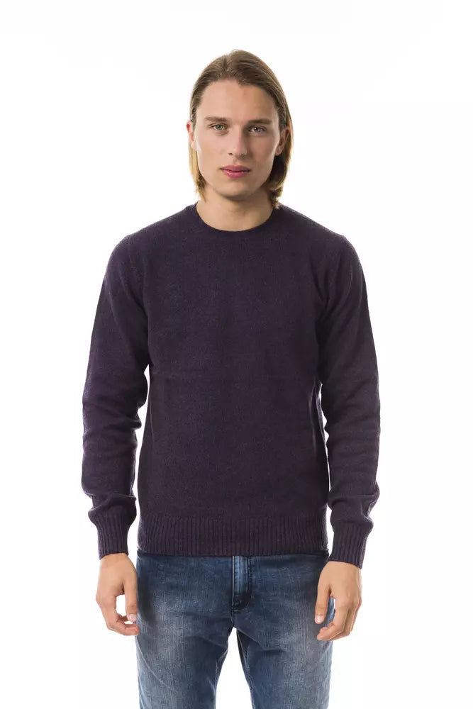 Uominitaliani Purple Wool Sweater - Luxe & Glitz