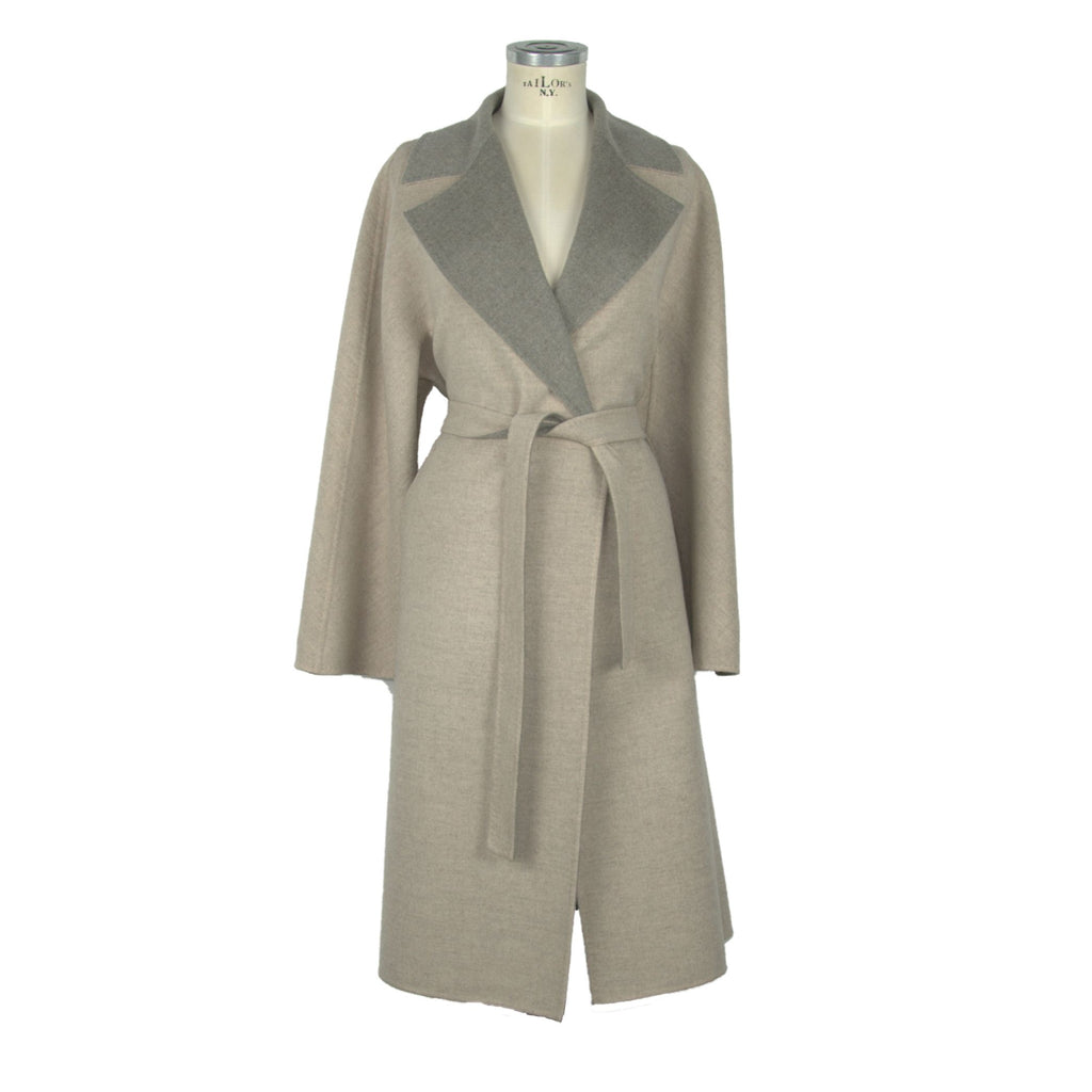 Made in Italy Beige Wool Jackets & Coat Made in Italy