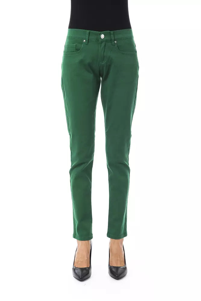 BYBLOS Green Cotton Jeans & Pant BYBLOS