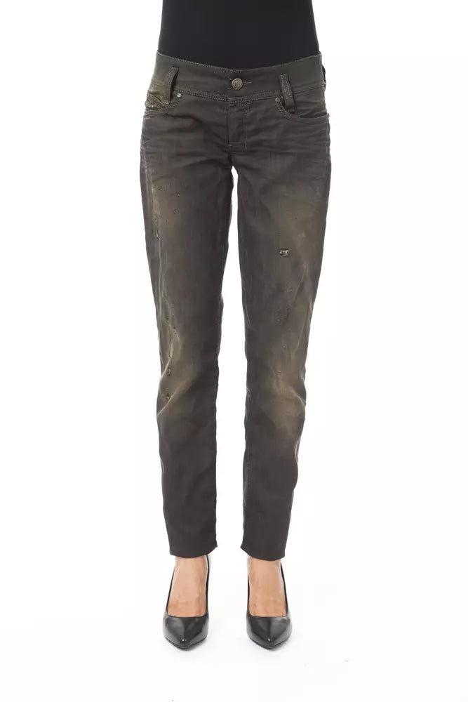 BYBLOS Black Cotton Jeans & Pant BYBLOS