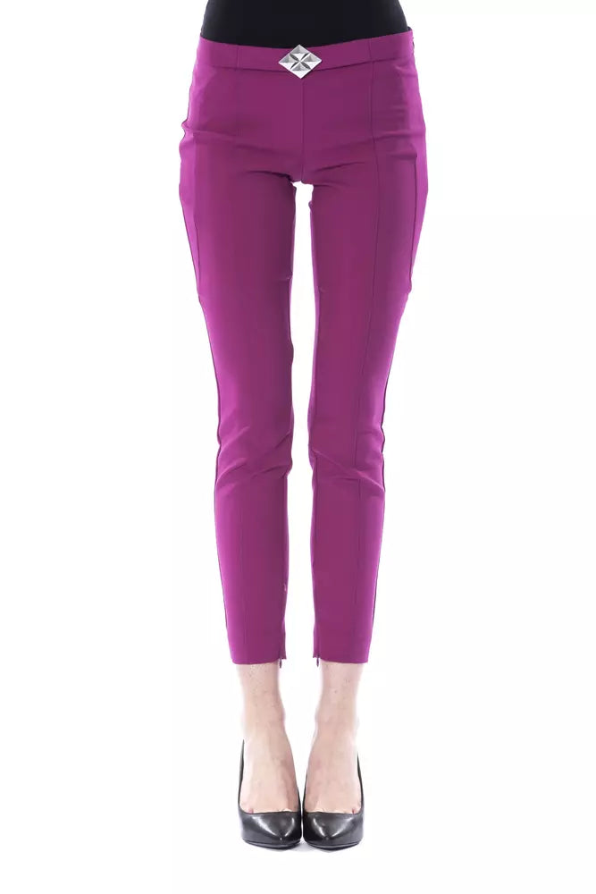 BYBLOS Purple Polyester Jeans & Pant - Luxe & Glitz