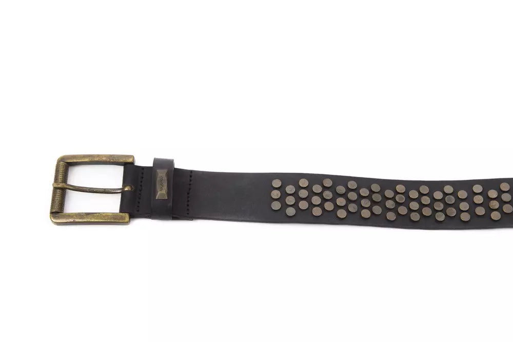 BYBLOS Black Leather Belt - Luxe & Glitz