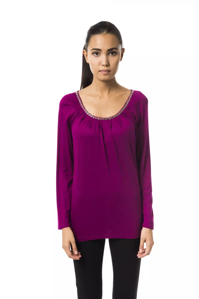BYBLOS Purple Viscose Tops & T-Shirt - Luxe & Glitz