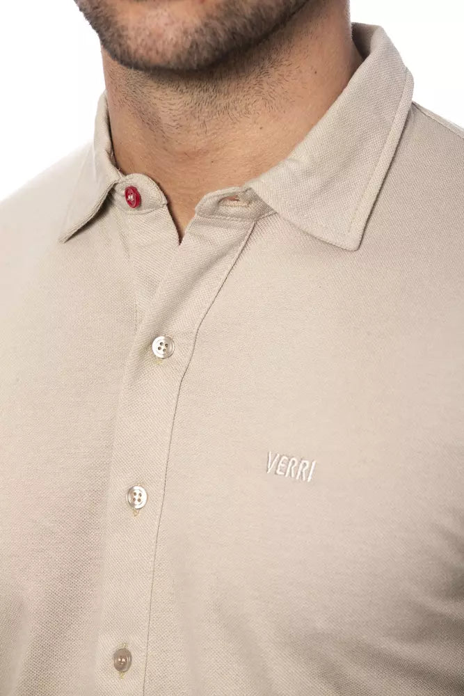 Verri Beige Cotton Shirt - Luxe & Glitz