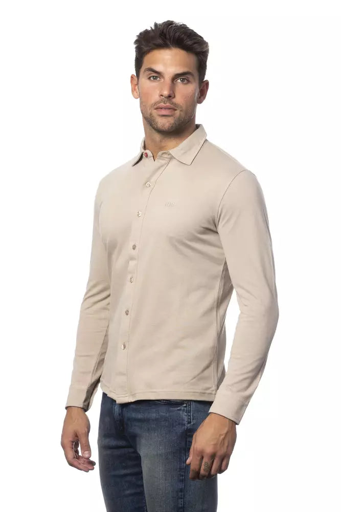 Verri Beige Cotton Shirt - Luxe & Glitz