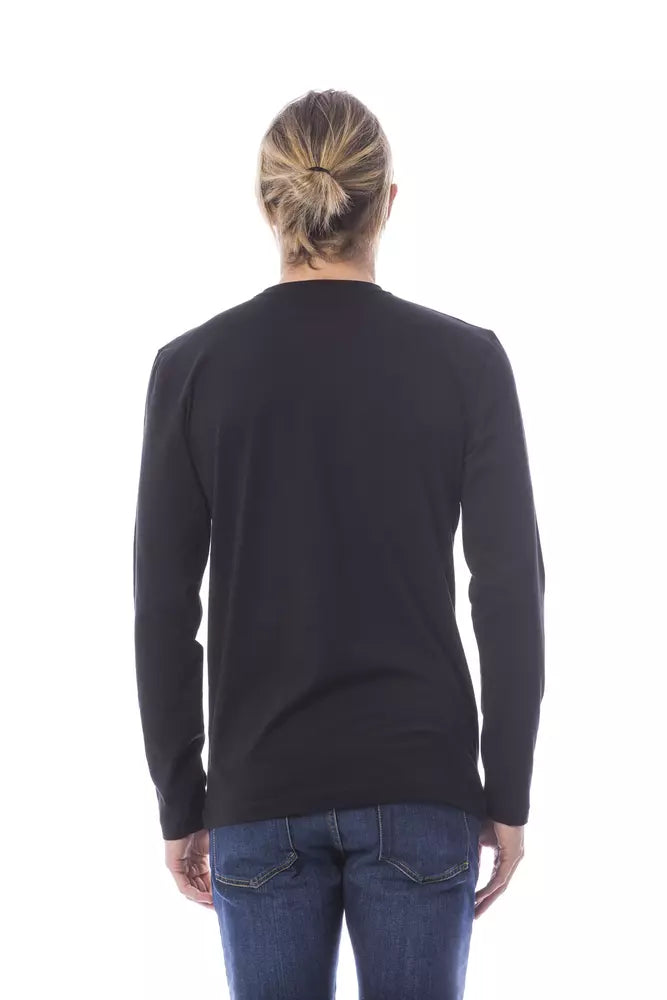 Verri Black Cotton T-Shirt - Luxe & Glitz