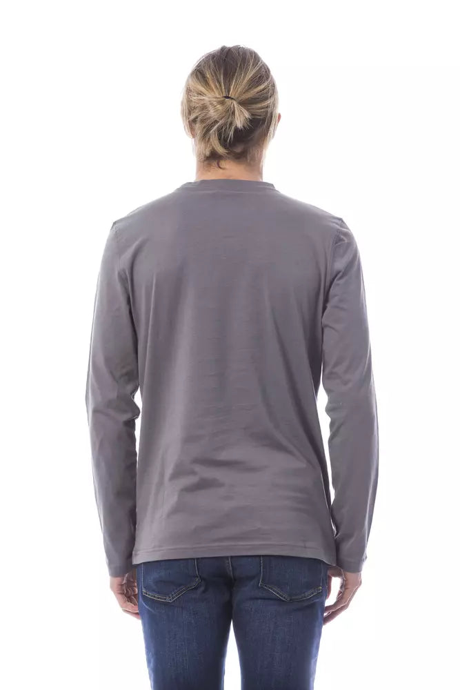 Verri Gray Cotton T-Shirt - Luxe & Glitz