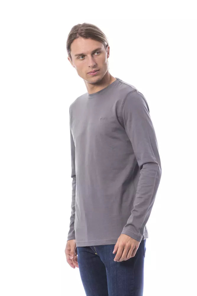 Verri Gray Cotton T-Shirt - Luxe & Glitz