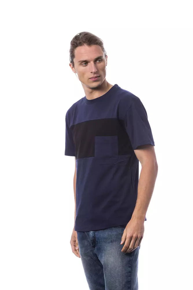 Verri Blue Cotton T-Shirt - Luxe & Glitz