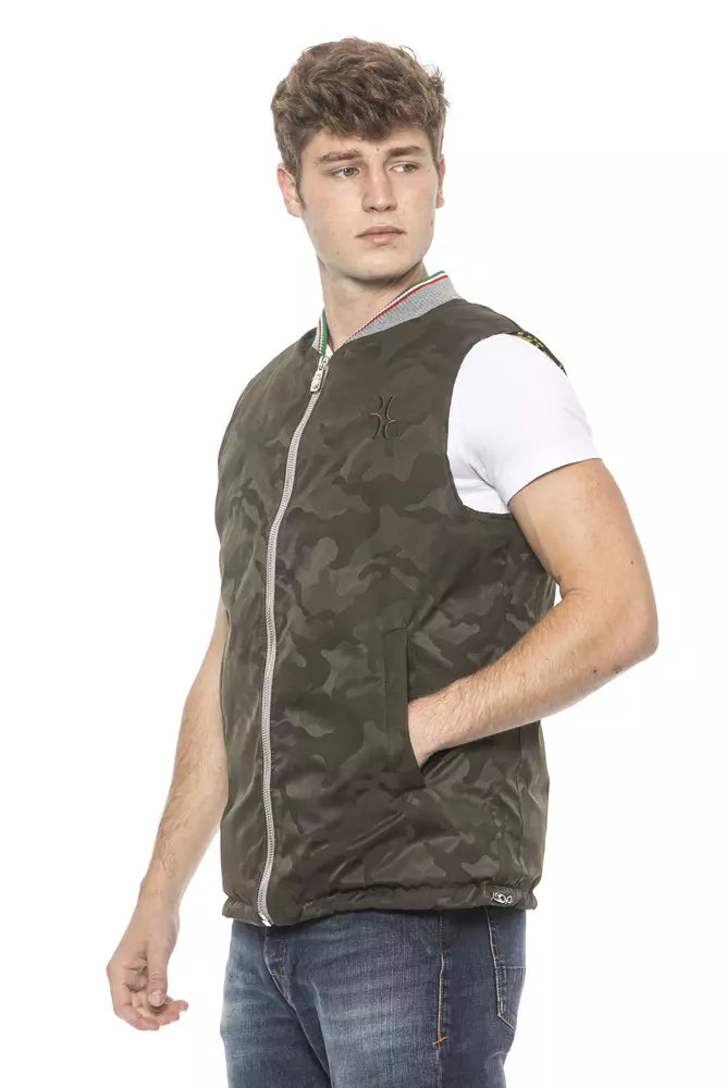 Billionaire Italian Couture Army Polyester Vest Billionaire Italian Couture