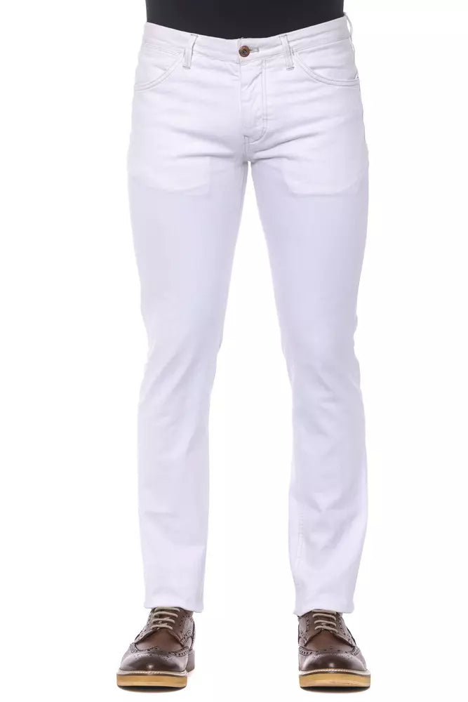PT Torino White Cotton Jeans & Pant PT Torino