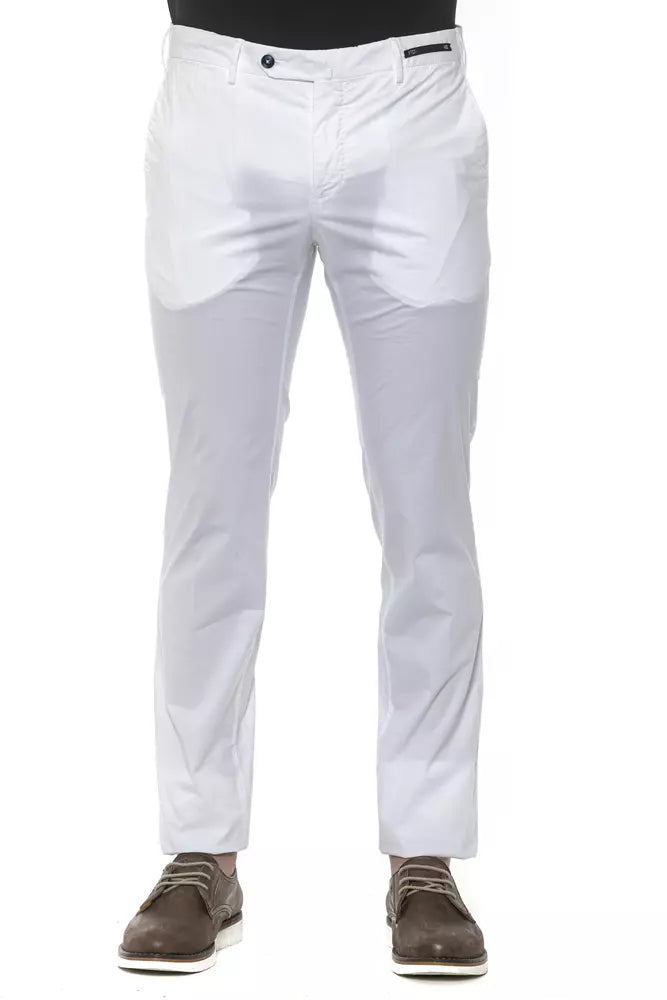 PT Torino White Cotton Jeans & Pant PT Torino