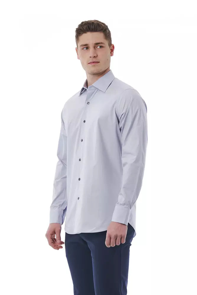 Bagutta Gray Cotton Shirt Bagutta