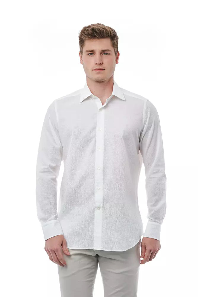 Bagutta White Cotton Shirt Bagutta