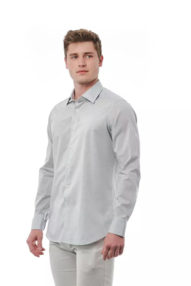 Bagutta Gray Cotton Shirt Bagutta