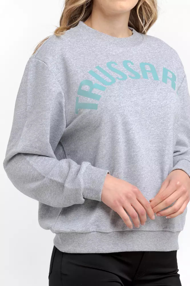 Trussardi Gray Cotton Sweater Trussardi
