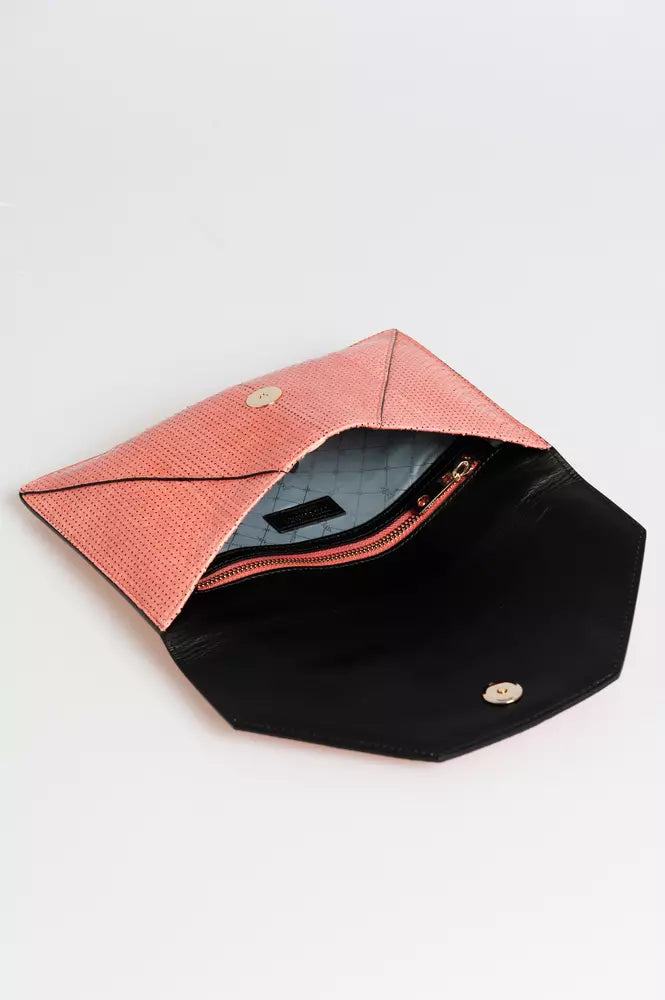 Trussardi Pink Leather Clutch Bag - Luxe & Glitz
