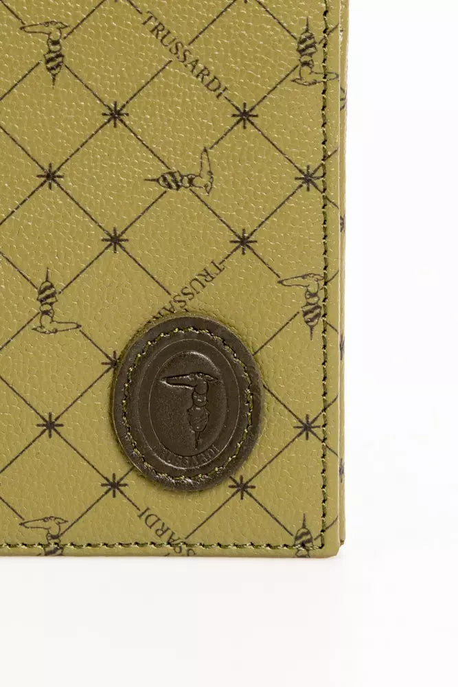 Trussardi Green Leather Wallet - Luxe & Glitz