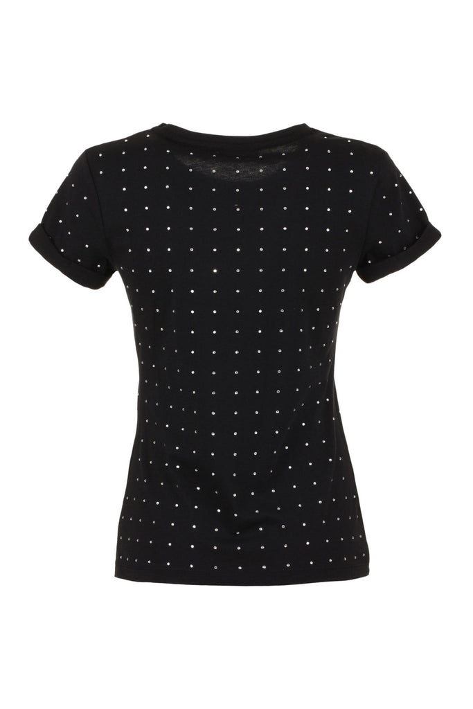Imperfect Black Cotton Tops & T-Shirt - Luxe & Glitz