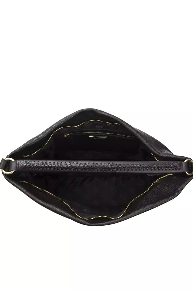 Pompei Donatella Black Leather Shoulder Bag - Luxe & Glitz