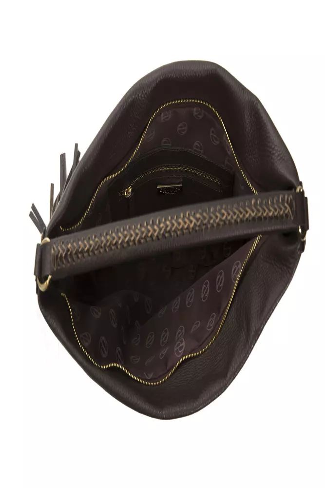 Pompei Donatella Brown Leather Shoulder Bag Pompei Donatella