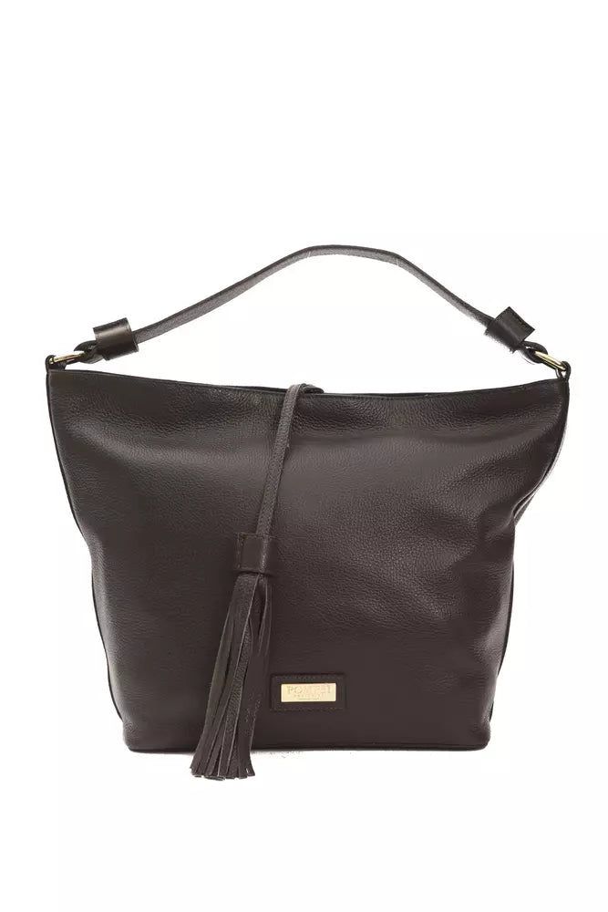 Pompei Donatella Brown Leather Shoulder Bag - Luxe & Glitz