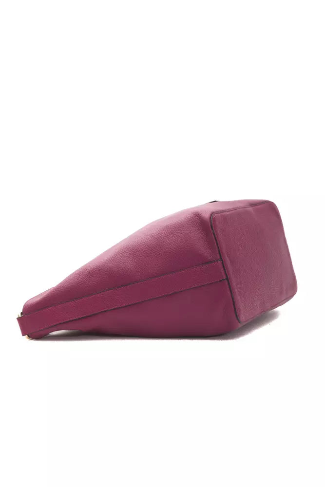 Pompei Donatella Burgundy Leather Shoulder Bag - Luxe & Glitz