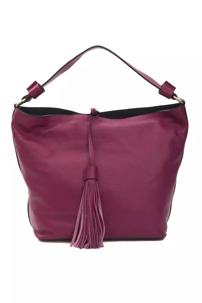 Pompei Donatella Burgundy Leather Shoulder Bag - Luxe & Glitz