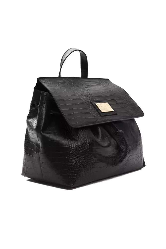 Pompei Donatella Black Leather Handbag - Luxe & Glitz