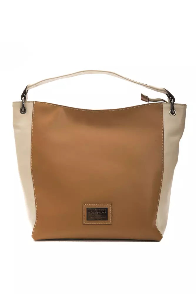 Pompei Donatella Brown Leather Shoulder Bag - Luxe & Glitz