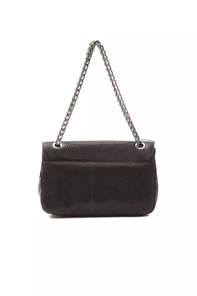 Pompei Donatella Black Leather Crossbody Bag - Luxe & Glitz