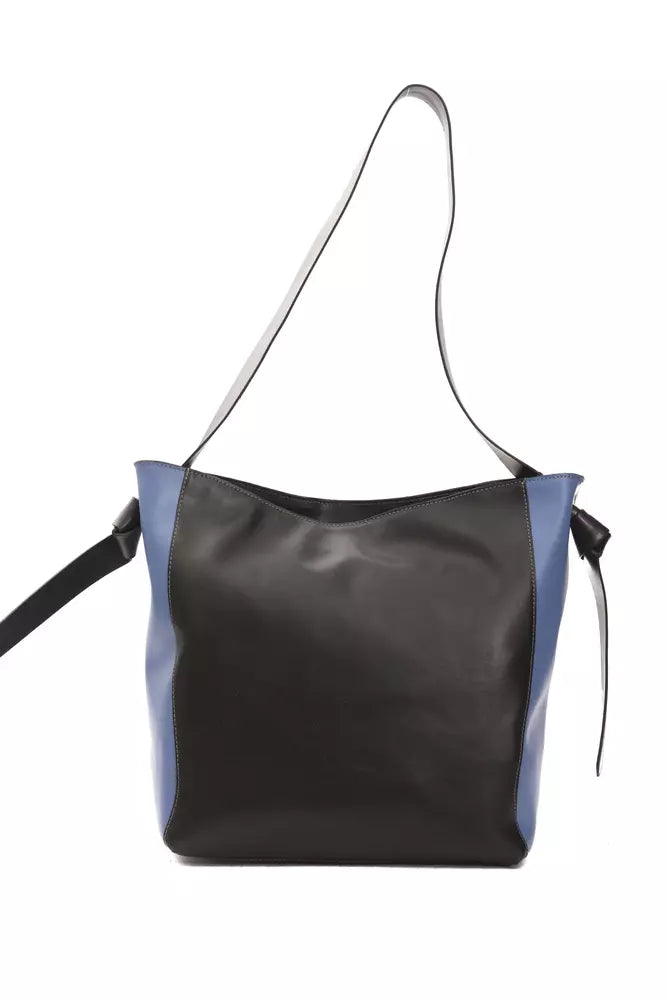 Pompei Donatella Black Leather Shoulder Bag - Luxe & Glitz