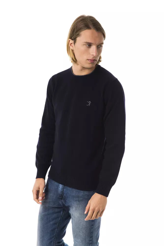 Uominitaliani Blue Wool Sweater - Luxe & Glitz